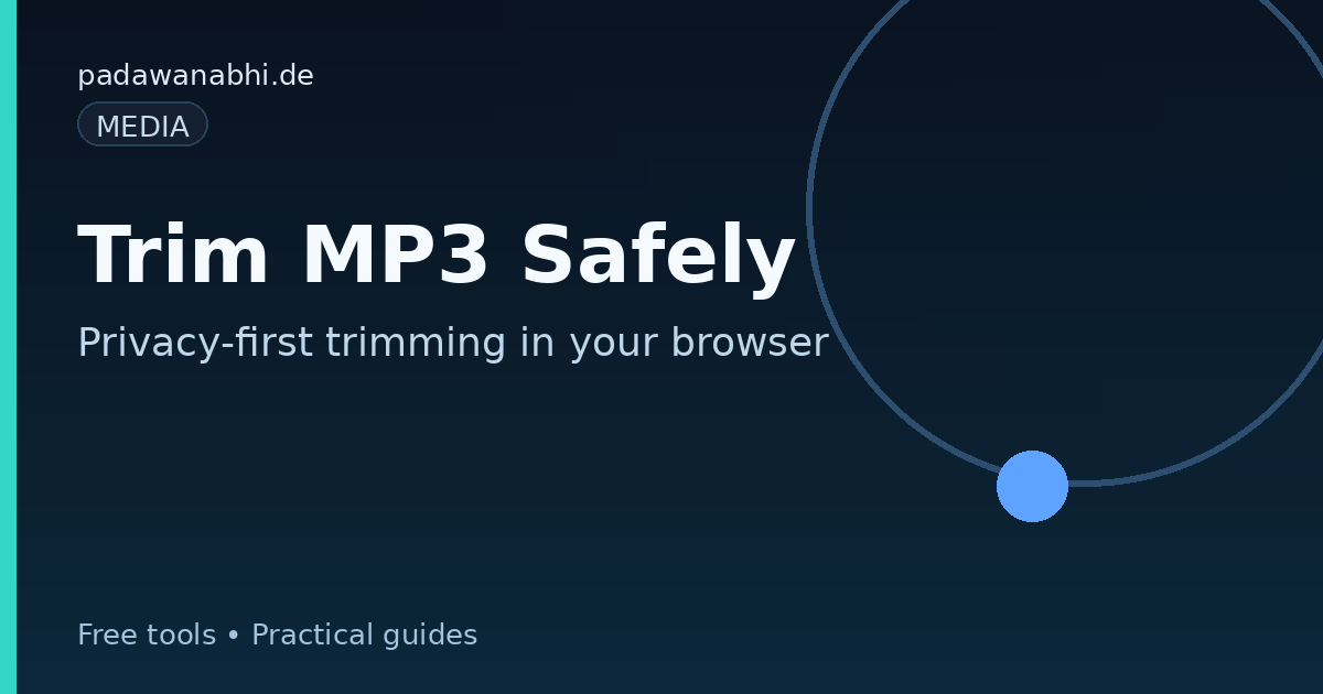Trim MP3 Online Safely (Privacy‑First)